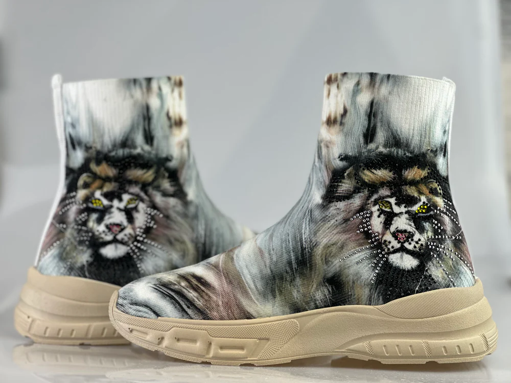 Halbschuhe mit Print