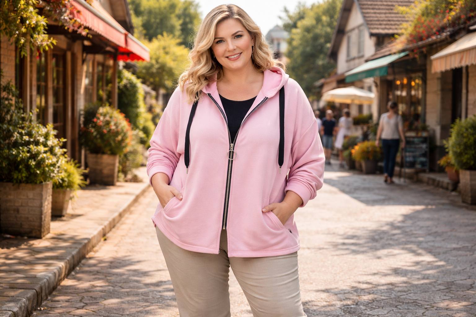 Hoodie in grosser Grösse