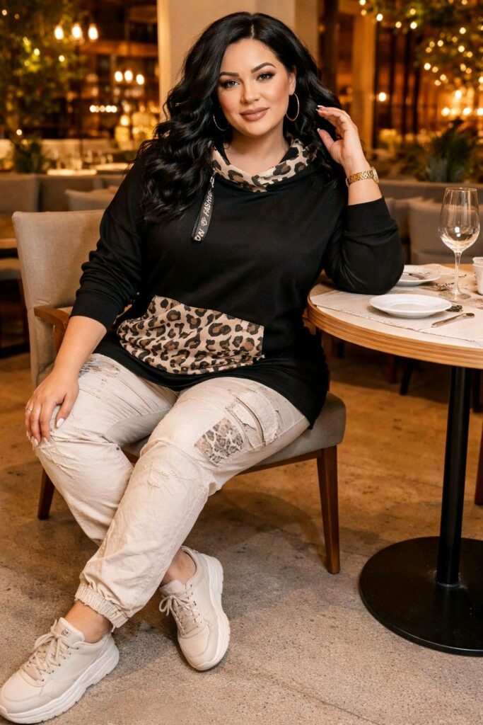 Hoodie aus Butterstoff für grosse Mädels