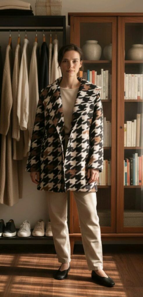 kurze Jacke in Wollstoff