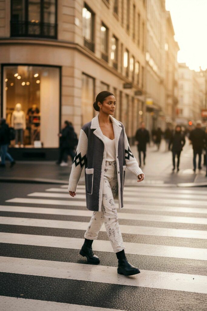 Jacke in Wildleder Optik