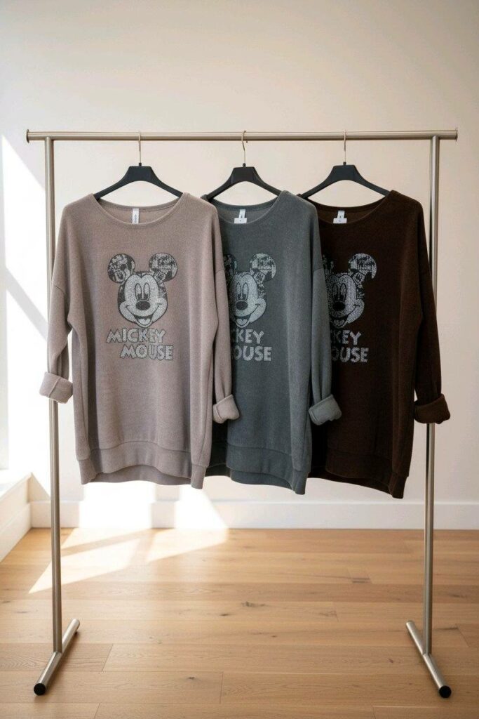 Feincord Pulli mit Mickeymotiv