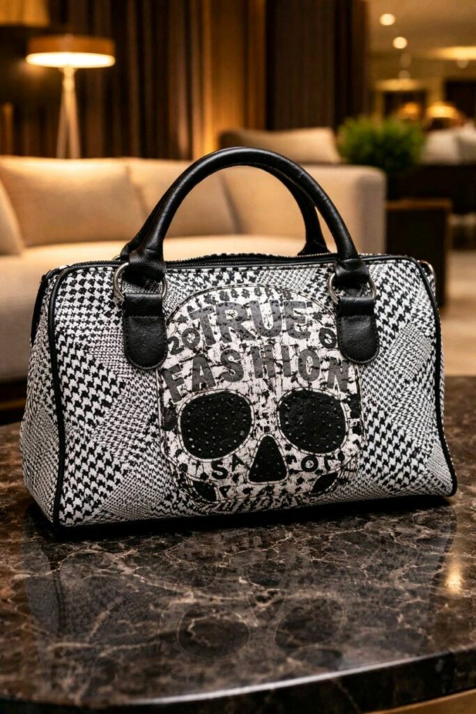 Tasche mit Totenkopfmotiv