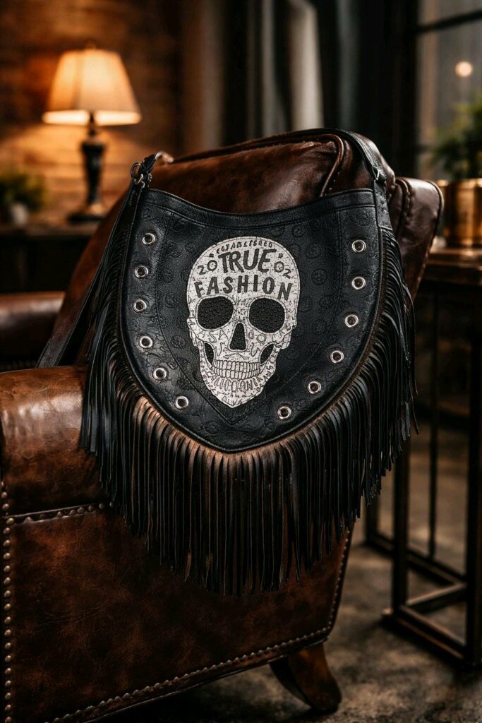 Tasche mit Totenkopf Motiv